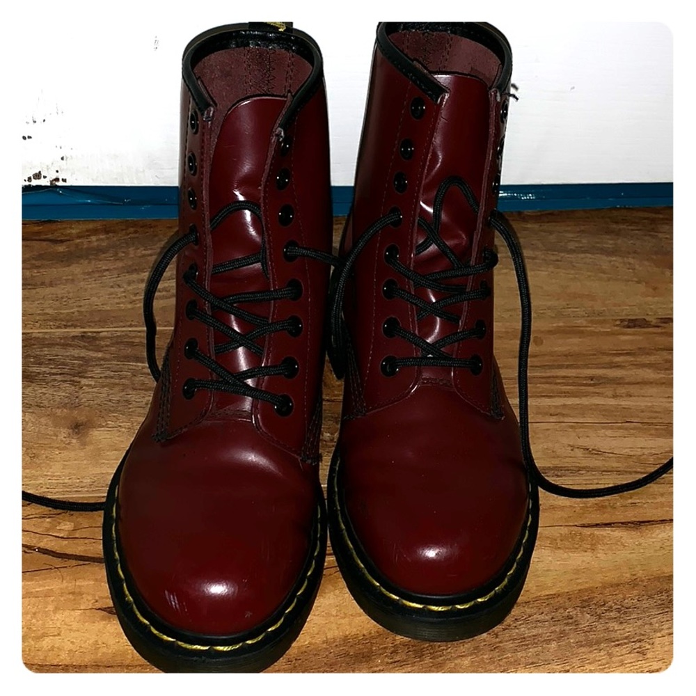 Cherry red doc martens